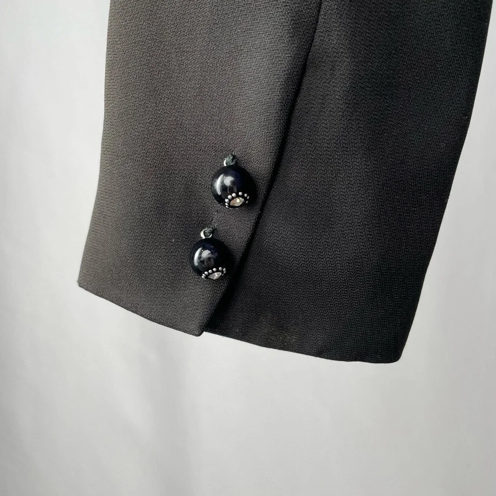 Alberto Makali Button‎ Blazer in Black Size 4